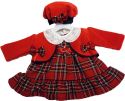 Tartan Dress with Hat and Cardigan                   dr1081
